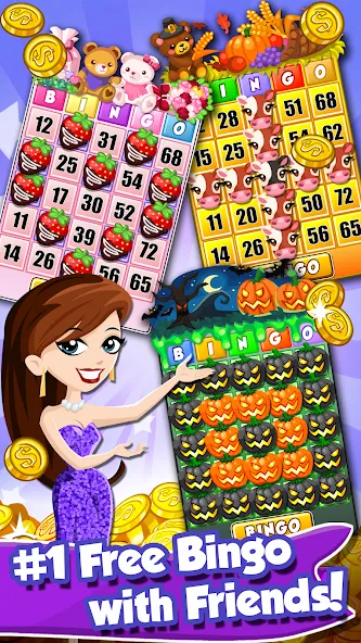 Bingo PartyLand 2: Bingo Games (Бинго Патиленд 2) [МОД: Много монет, Открытые уровни и Мега MOD] Screenshot 1