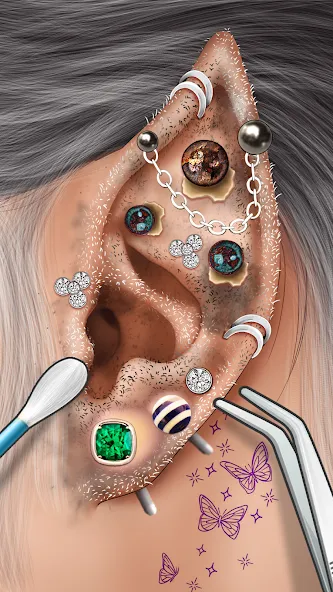 Ear Salon ASMR Ear Wax& Tattoo (АСМР) [МОД: Деньги, Монеты и Меню MOD] Screenshot 3
