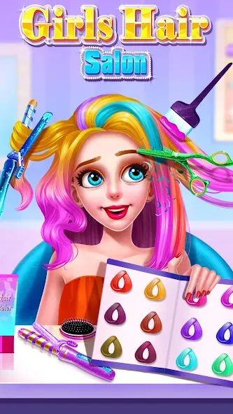 Girls Hair Salon [МОД: Бесконечные деньги, Монеты и Мега MOD] Screenshot 1