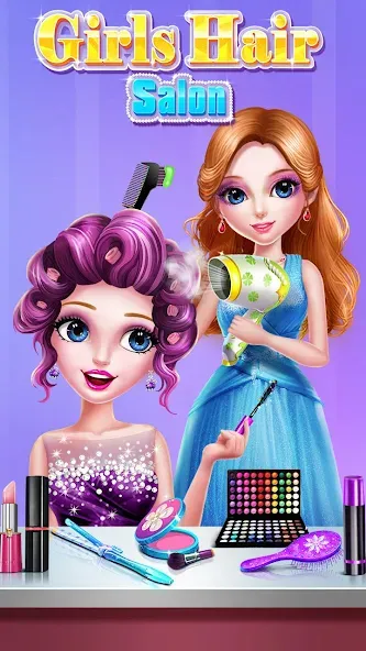 Girls Hair Salon [МОД: Бесконечные деньги, Монеты и Мега MOD] Screenshot 2