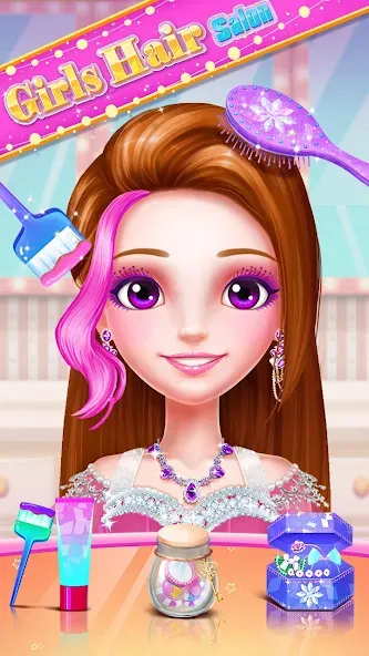 Girls Hair Salon [МОД: Бесконечные деньги, Монеты и Мега MOD] Screenshot 4