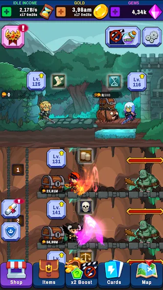 Idle Dungeon Tycoon (Айдл Данжен Тайкун) [МОД: Меню, Бесконечные монеты и Открытые уровни] Screenshot 4