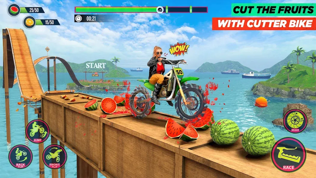 Bike Stunt Game: Tricks Master [МОД: Бесконечные деньги, Монеты и Мега MOD] Screenshot 2
