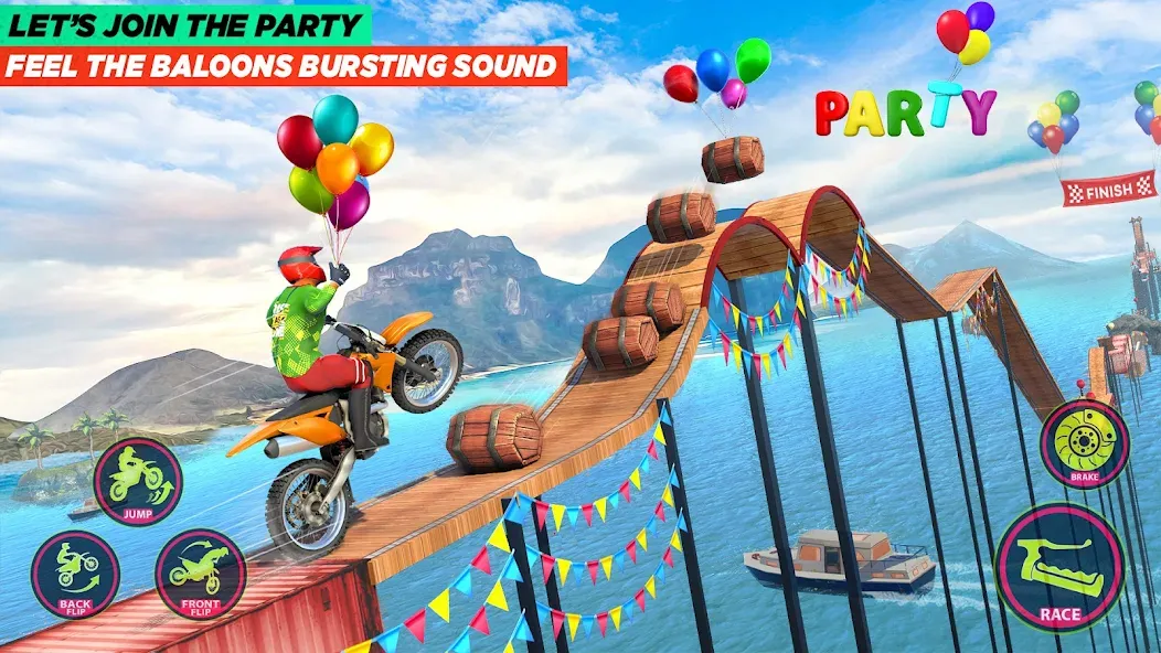 Bike Stunt Game: Tricks Master [МОД: Бесконечные деньги, Монеты и Мега MOD] Screenshot 3