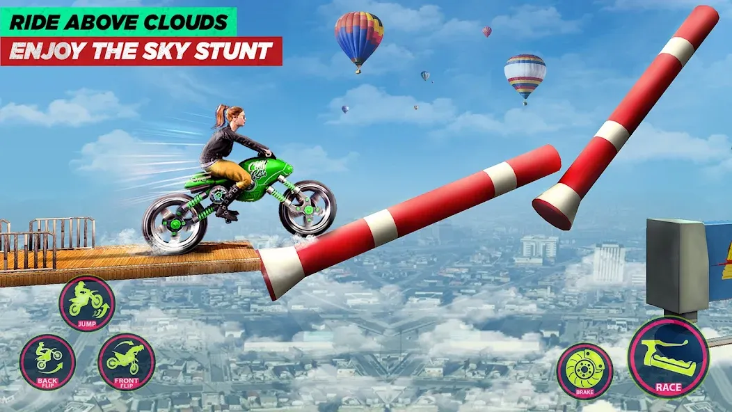 Bike Stunt Game: Tricks Master [МОД: Бесконечные деньги, Монеты и Мега MOD] Screenshot 5