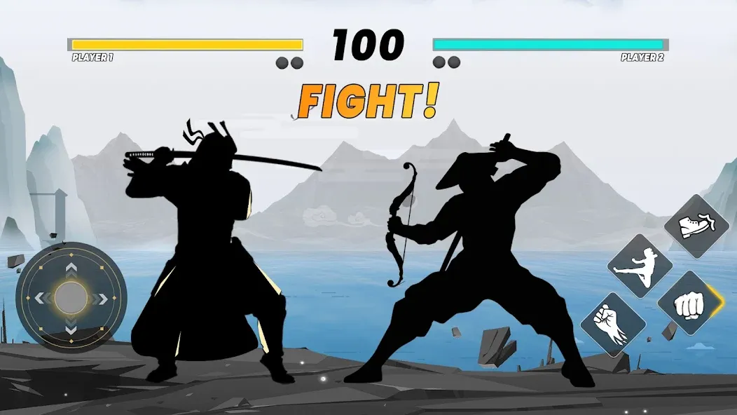 Sword Shadow Fighting Game 3D [МОД: Бесконечные деньги, Монеты и Мега MOD] Screenshot 1