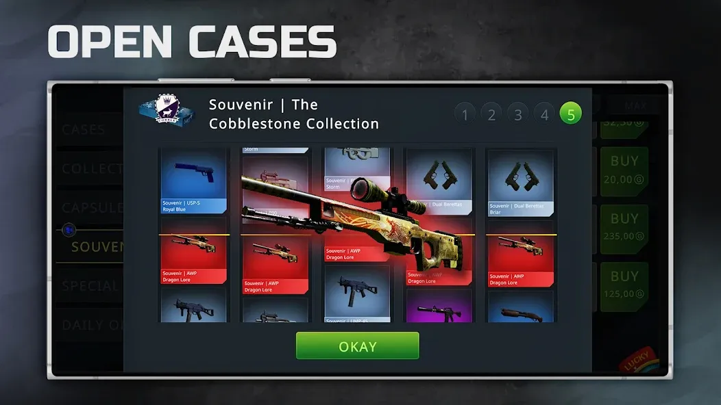Case Chase: Simulator for CSGO [МОД: Бесконечные деньги, Монеты и Мега MOD] Screenshot 1