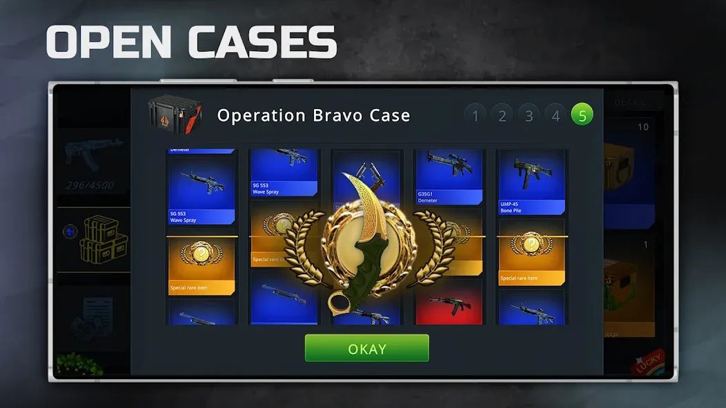 Case Chase: Simulator for CSGO [МОД: Бесконечные деньги, Монеты и Мега MOD] Screenshot 3