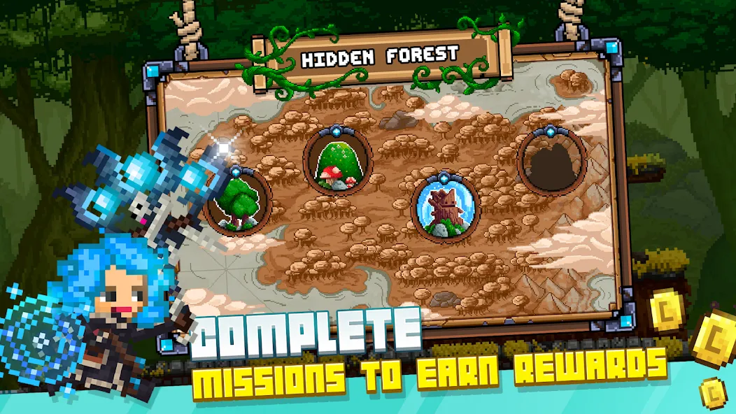 Bit Heroes Runner: Pixel Blitz (Бит Хероес Раннер) [МОД: Бесконечные деньги, Монеты и Мега MOD] Screenshot 3