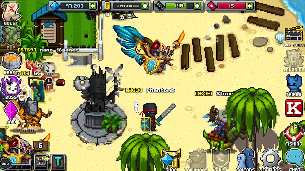 Bit Heroes Quest: Pixel RPG (Бит Хероес Квест) [МОД: Бесконечные деньги, Монеты и Мега MOD] Screenshot 4