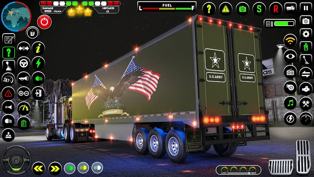 Army Truck Transporter Game 3D [МОД: Все открыто, Дополнительные деньги и Меню MOD] Screenshot 2
