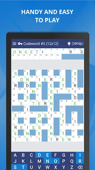 Keywords — Codeword Puzzle [МОД: Меню, Бесконечные монеты и Открытые уровни] Screenshot 1