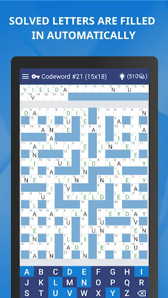 Keywords — Codeword Puzzle [МОД: Меню, Бесконечные монеты и Открытые уровни] Screenshot 4