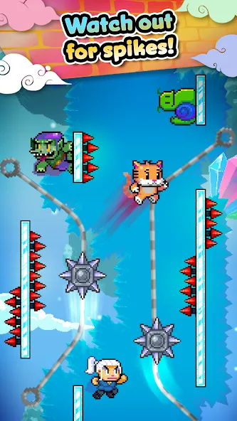 Wall Kickers (Уолл Кикерс) [МОД: Много монет, Открытые уровни и Мега MOD] Screenshot 4