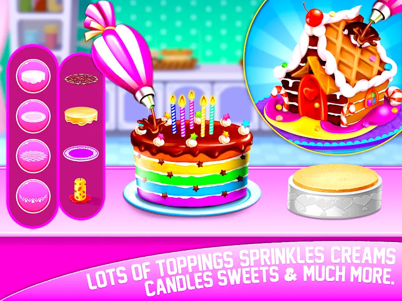 Cake Maker Sweet Bakery Games [МОД: Деньги, Монеты и Меню MOD] Screenshot 1