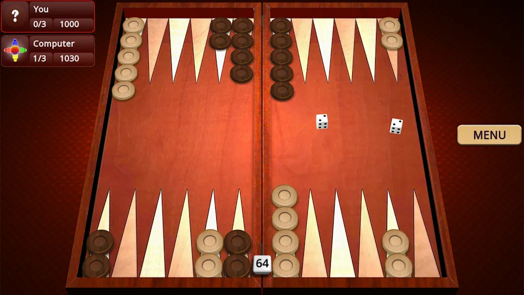 Backgammon Mighty [МОД: Деньги, Монеты и Меню MOD] Screenshot 1
