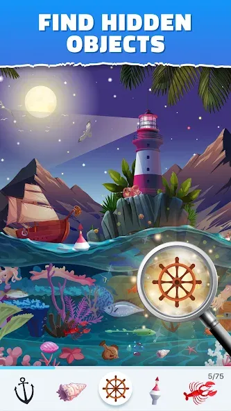 Bright Objects - Hidden Object [МОД: Все открыто, Дополнительные деньги и Меню MOD] Screenshot 1