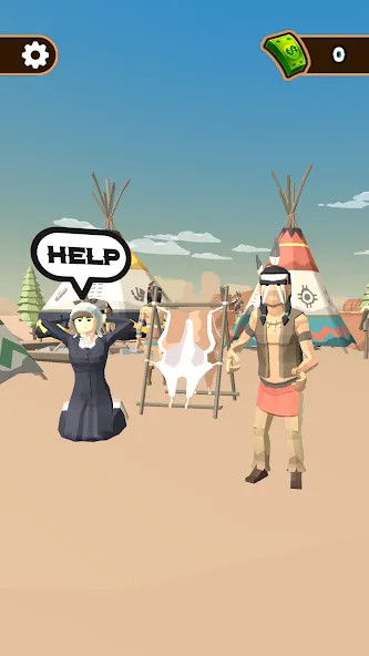Western Cowboy: Shooting Game (Вестерн Каубой) [МОД: Бесконечные деньги, Монеты и Мега MOD] Screenshot 4