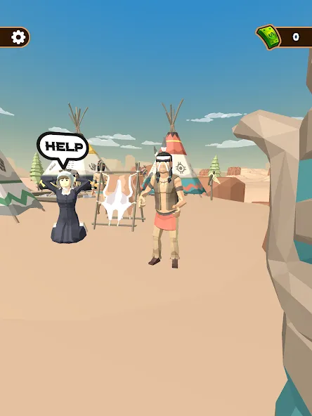Western Cowboy: Shooting Game (Вестерн Каубой) [МОД: Бесконечные деньги, Монеты и Мега MOD] Screenshot 5