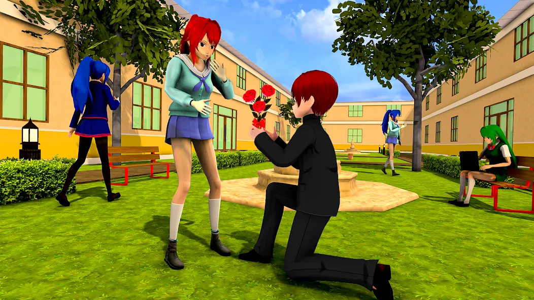Anime High School Girl Life 24 (Аниме жизнь школьной девушки 24) [МОД: Меню, Бесконечные монеты и Открытые уровни] Screenshot 1