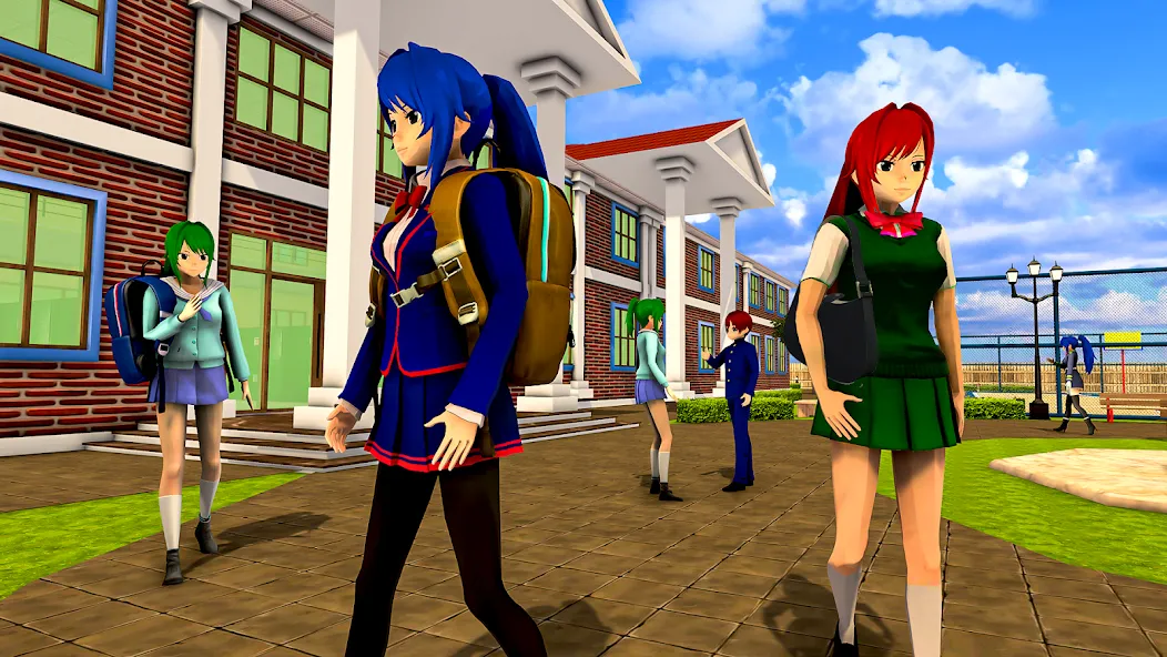 Anime High School Girl Life 24 (Аниме жизнь школьной девушки 24) [МОД: Меню, Бесконечные монеты и Открытые уровни] Screenshot 3