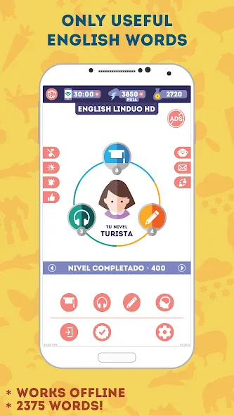 English for Beginners: LinDuo [МОД: Много монет, Открытые уровни и Мега MOD] Screenshot 3