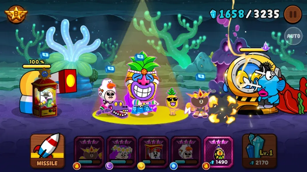 LINE Rangers: Brown-Cony Wars! [МОД: Деньги, Монеты и Меню MOD] Screenshot 1