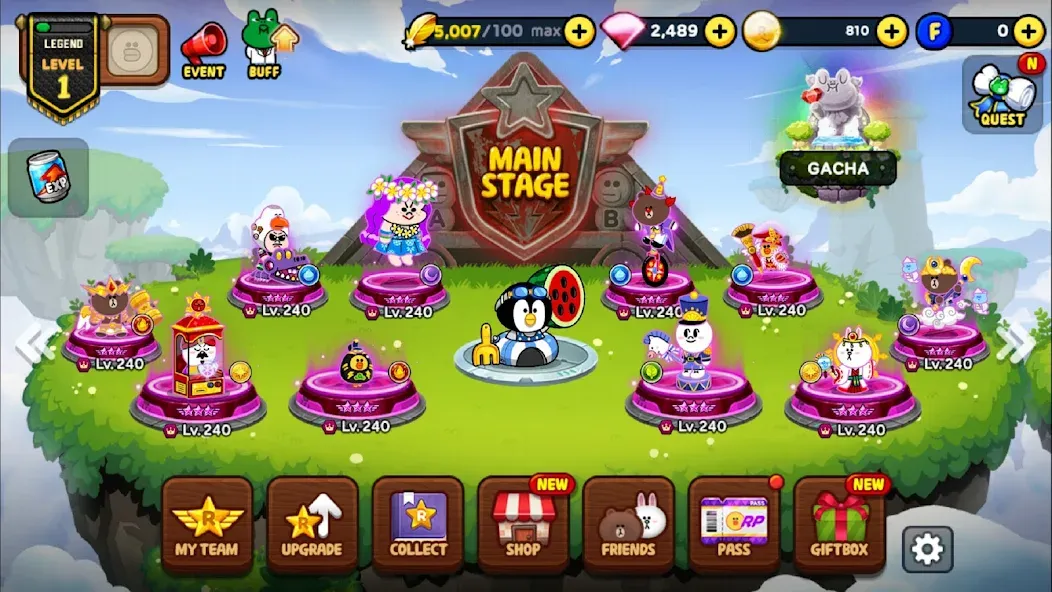 LINE Rangers: Brown-Cony Wars! [МОД: Деньги, Монеты и Меню MOD] Screenshot 2