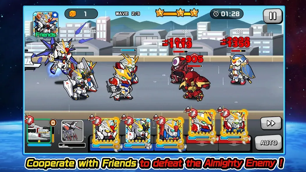LINE: Gundam Wars (Лайн) [МОД: Меню, Бесконечные монеты и Открытые уровни] Screenshot 5