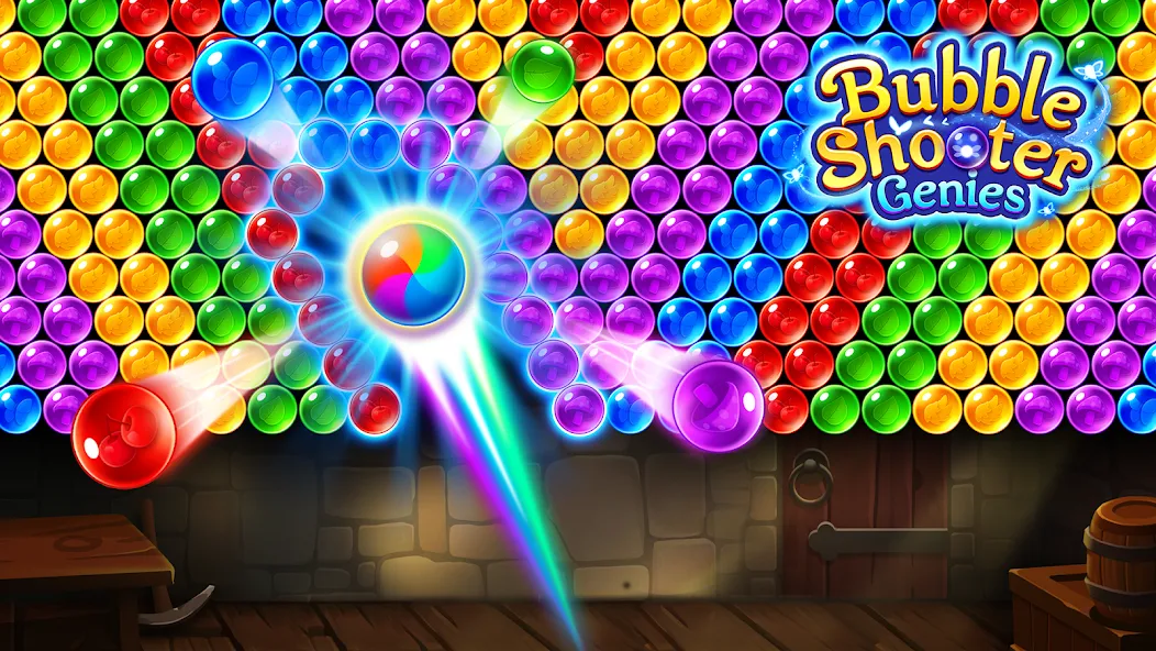Bubble Shooter Genies [МОД: Деньги, Монеты и Меню MOD] Screenshot 3