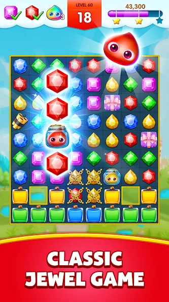Jewels Legend - Match 3 Puzzle (Джуэл Легенд) [МОД: Меню, Бесконечные монеты и Открытые уровни] Screenshot 1
