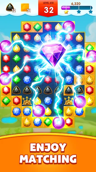 Jewels Legend - Match 3 Puzzle (Джуэл Легенд) [МОД: Меню, Бесконечные монеты и Открытые уровни] Screenshot 3
