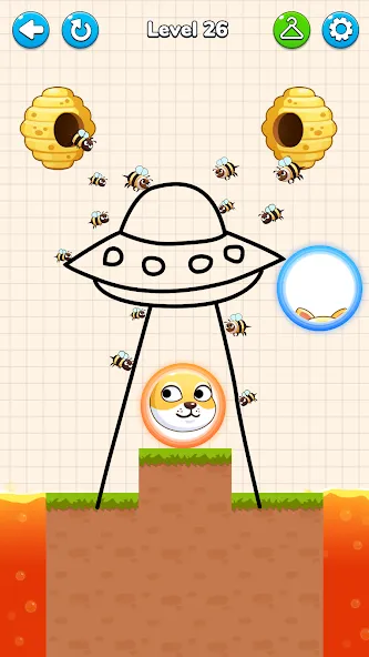 Draw to Save - Save the Dog [МОД: Много монет, Открытые уровни и Мега MOD] Screenshot 2