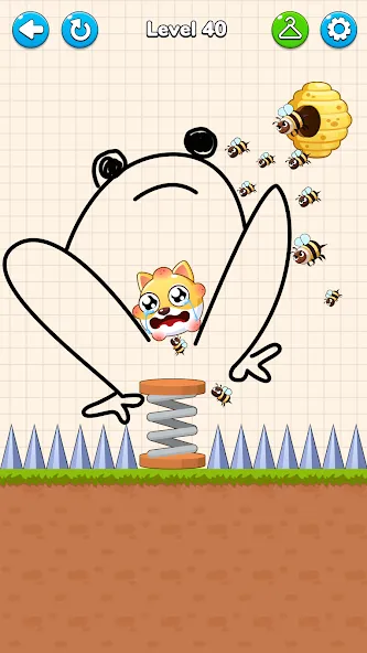 Draw to Save - Save the Dog [МОД: Много монет, Открытые уровни и Мега MOD] Screenshot 3
