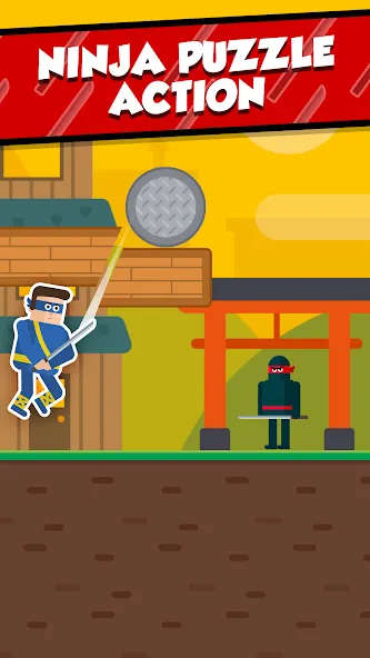 Mr Ninja - Slicey Puzzles (Мистер Ниндзя) [МОД: Деньги, Монеты и Меню MOD] Screenshot 1