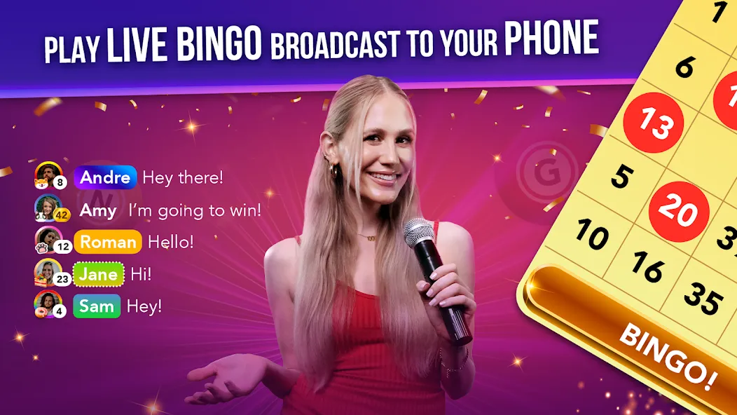 Live Play Bingo: Real Hosts (Лайв Плей Бинго) [МОД: Много денег, Монет и Все открыто] Screenshot 1