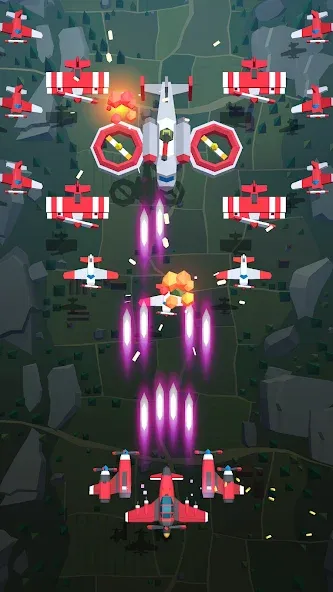 Burning Sky: Aircraft Combat (Бернинг Скай) [МОД: Бесконечные деньги, Монеты и Мега MOD] Screenshot 4