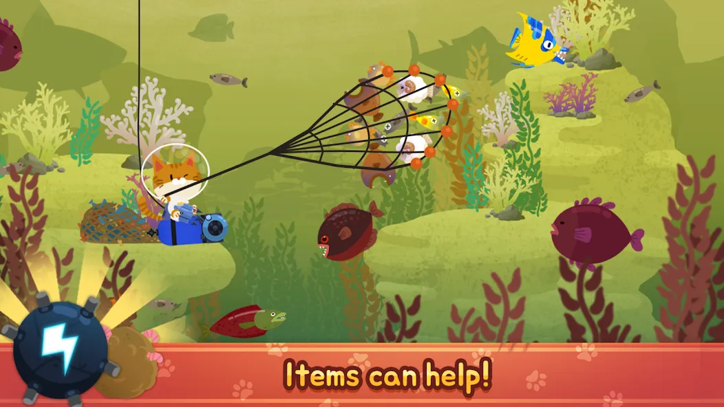 The Fishercat (Зе Фишеркат) [МОД: Бесконечные деньги, Монеты и Мега MOD] Screenshot 5