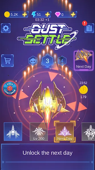 Dust Settle 3D - Galaxy Attack (Даст Сеттл 3Д) [МОД: Бесконечные деньги, Монеты и Мега MOD] Screenshot 4