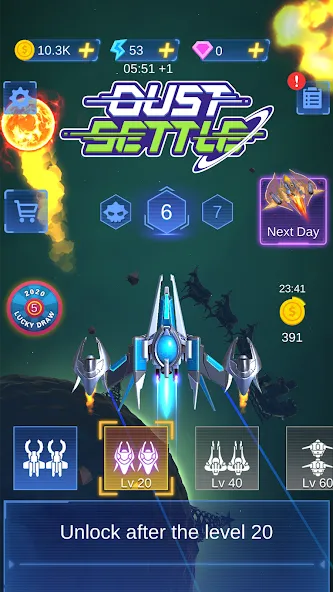 Dust Settle 3D - Galaxy Attack (Даст Сеттл 3Д) [МОД: Бесконечные деньги, Монеты и Мега MOD] Screenshot 5