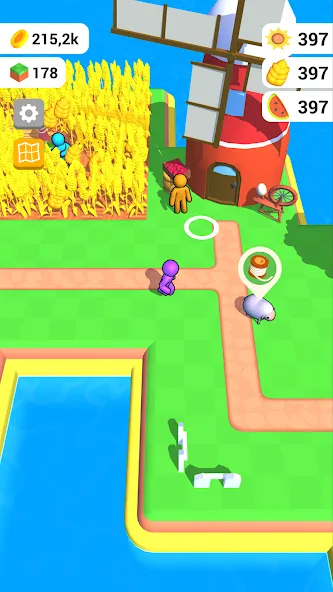Farm Land - Farming life game (Фарм Лэнд) [МОД: Много монет, Открытые уровни и Мега MOD] Screenshot 1