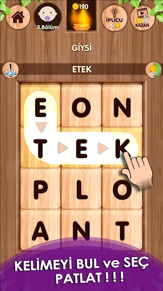 Düşen! Kelime Oyunu [МОД: Меню, Бесконечные монеты и Открытые уровни] Screenshot 1