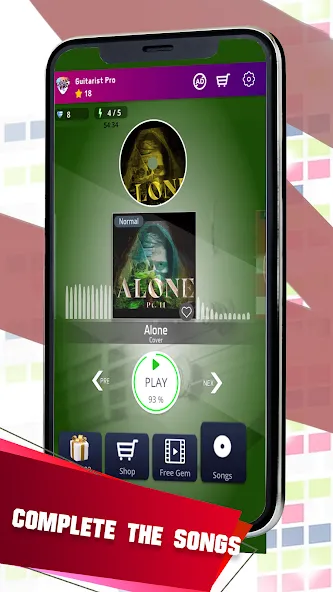 Guitarist 2: Guitar Music Game (Гитарист про) [МОД: Много денег, Монет и Все открыто] Screenshot 4