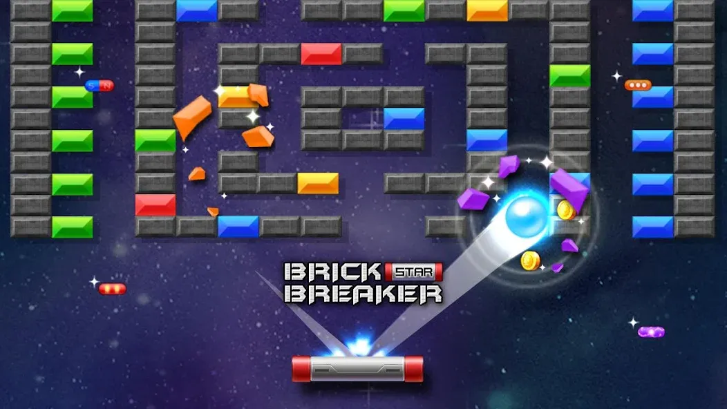 Brick Breaker Star: Space King [МОД: Много монет, Открытые уровни и Мега MOD] Screenshot 3