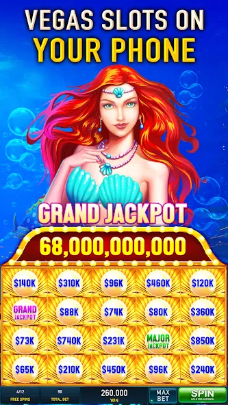 Slots Cash:Vegas Slot Machines (Слотс Кэш) [МОД: Все открыто, Дополнительные деньги и Меню MOD] Screenshot 1