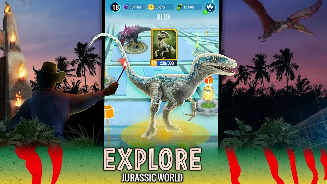 Jurassic World Alive (Джурассик Ворлд) [МОД: Меню, Бесконечные монеты и Открытые уровни] Screenshot 2