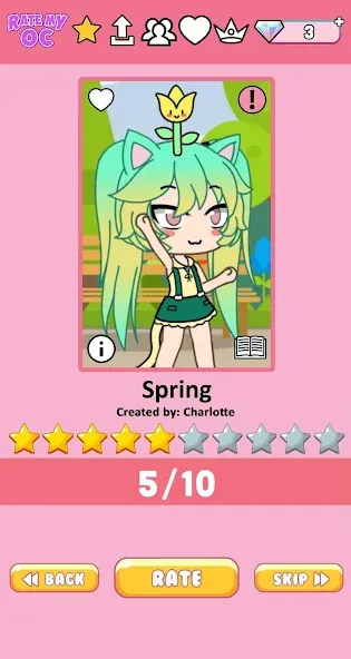 Rate My OC (Рейт Май ОК) [МОД: Деньги, Монеты и Меню MOD] Screenshot 3