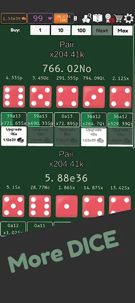 Idle Dice 2 (Айдл Дайс 2) [МОД: Меню, Бесконечные монеты и Открытые уровни] Screenshot 1