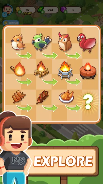 Campsite Craze: Puzzle Merge (Кемпинговая Лихорадка) [МОД: Все открыто, Дополнительные деньги и Меню MOD] Screenshot 3