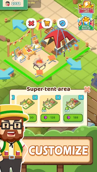 Campsite Craze: Puzzle Merge (Кемпинговая Лихорадка) [МОД: Все открыто, Дополнительные деньги и Меню MOD] Screenshot 5